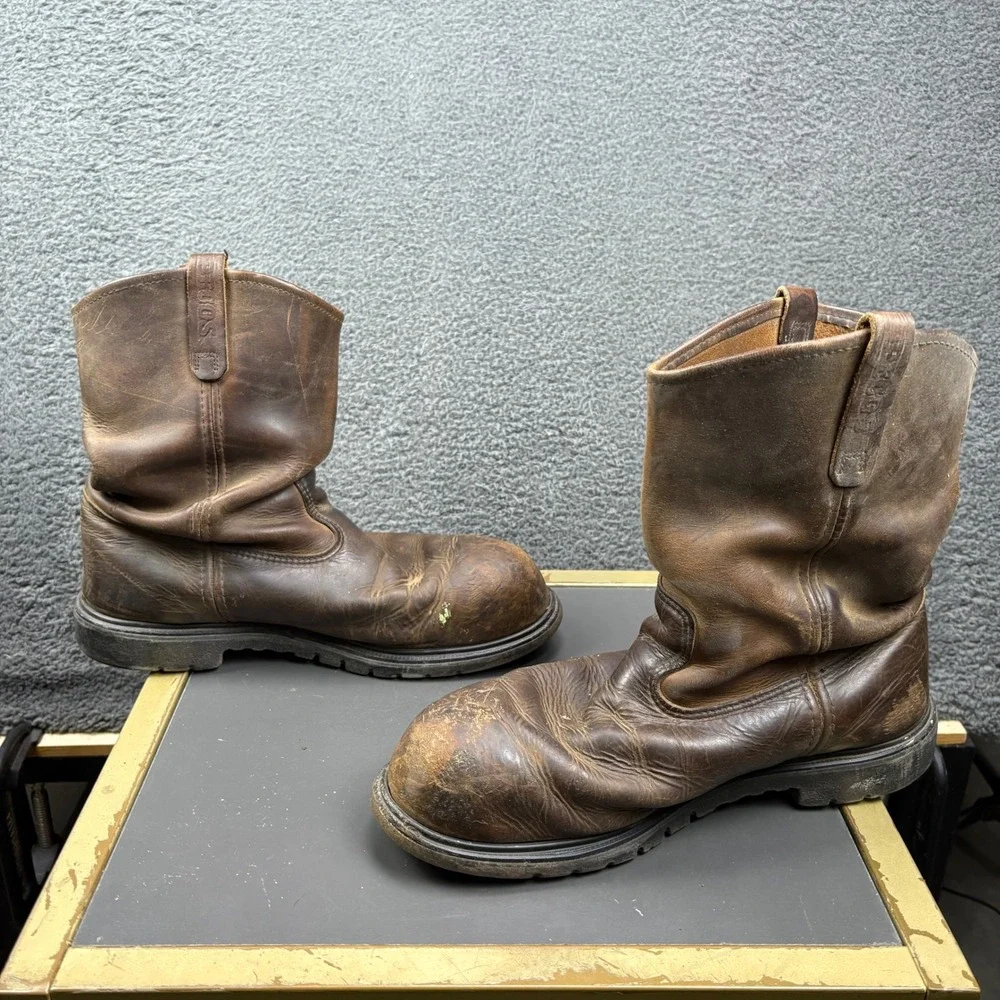 Red Wing Shoes‎ 13 D EH ASTM F241305 Steel Toe Work Boots Mens Brown Leather